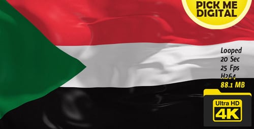 Flagge Sudan 4K