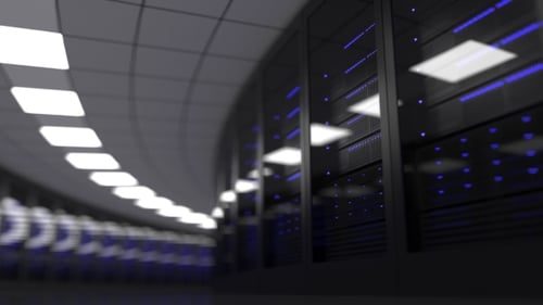 Futuristic Data Center Server Room