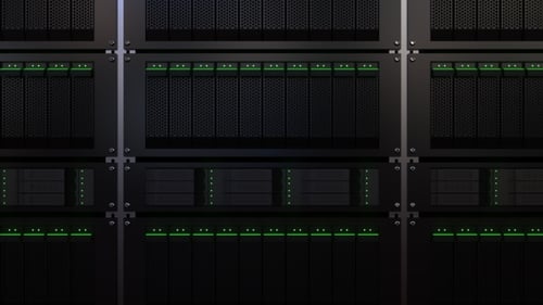 Animated Data Server Rack Panel Wall