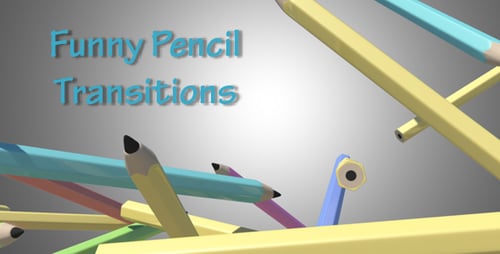 Animated Pencil Fall Transition Pack