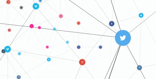 Dynamic Global Social Media Network Connection Background