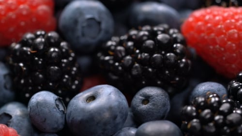 Assorted Fresh Berries Delicious Fruit Close Up