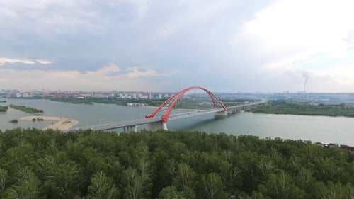 Bugrinsky Bridge in Novosibirsk