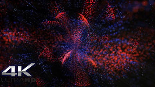 Blue and Red Rotation Particles Background