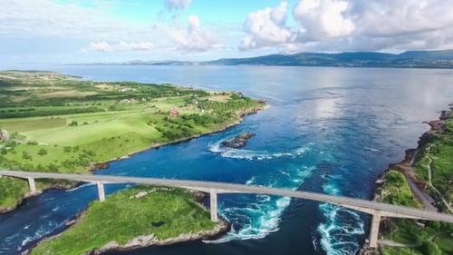 Whirlpools of the Maelstrom of Saltstraumen, Nordland, Norway