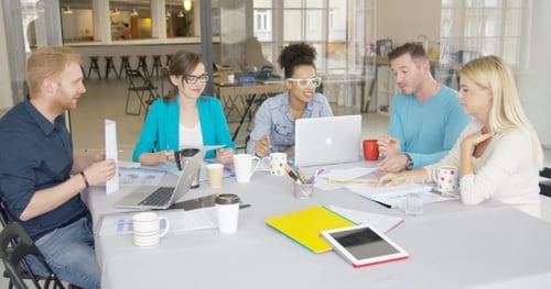 Group of People Collaborating in Office
