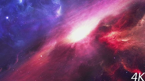 Vibrant Space Nebula Fly Through Background Animation