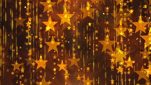 Golden Glittering Stars and Lights Celebration Animation