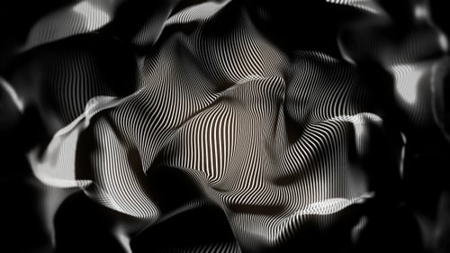 Abstract Fluid Wavy Lines Loop Background