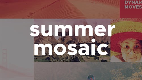 Presentación de diapositivas de mosaico de verano