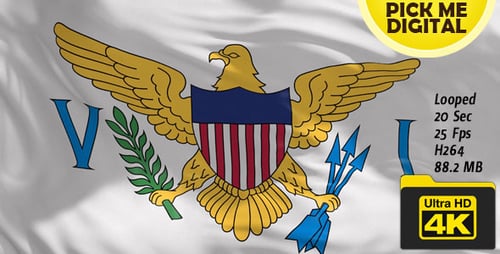 United States Virgin Islands Flag 4K