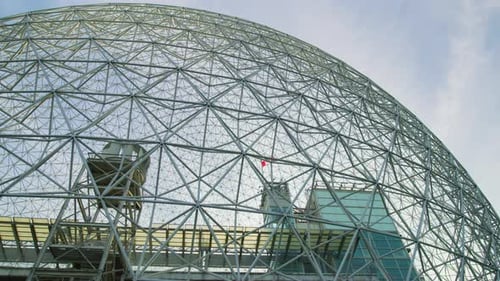 Close up of the Montreal Biosphere