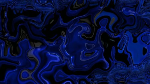 Abstract Blue Liquid Morphing Background Loop