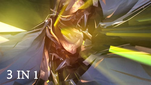 Abstract Light Tunnel and Kaleidoscope Geometric Loop