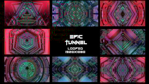 Epic Tunnel Background VJ Pack