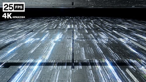 Futuristic Technology Grid Data Stream Background Loop