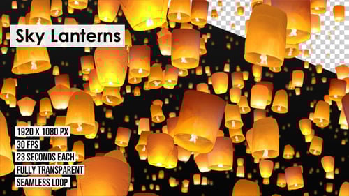 Sky Lanterns - Flying
