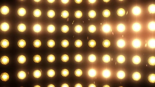 Fond lumineux de lumières d'inondation avec des particules et une lueur
