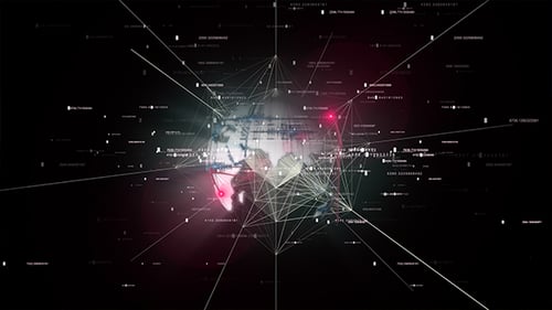 Abstract Global Digital Network Data Connectivity Animation
