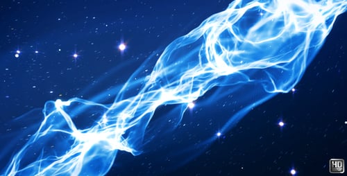 Glowing Blue Abstract Fluid Energy Particle Flow