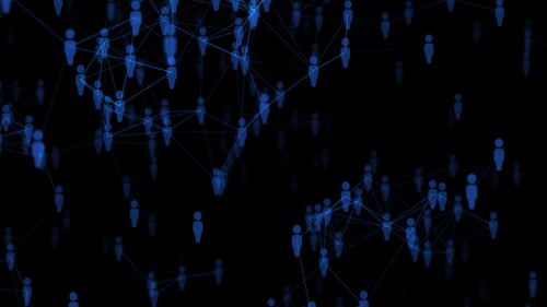 Futuristic Digital People Network Connection Animation