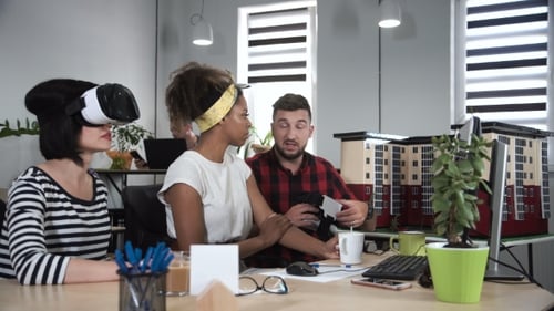 Architects Working in VR Glasses