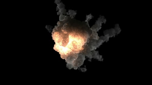Explosion der Bombe