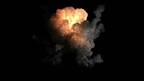 Explosion der Bombe