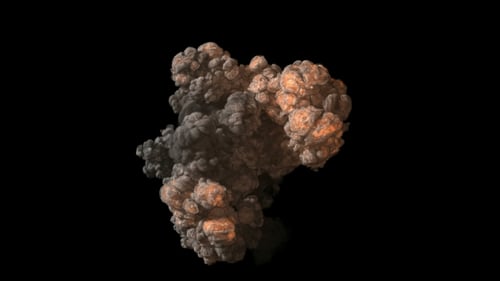 Explosion der Bombe