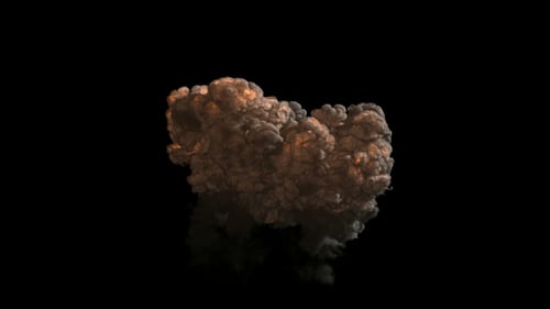 Explosion der Bombe