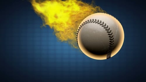 Burning Baseball Ball