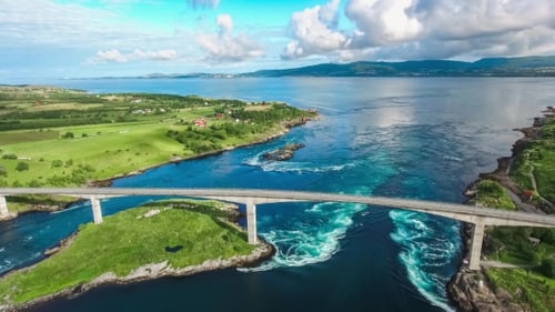 Whirlpools of the Maelstrom of Saltstraumen, Nordland, Norway