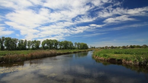 Clouds Over the Spring River in the Afternoon