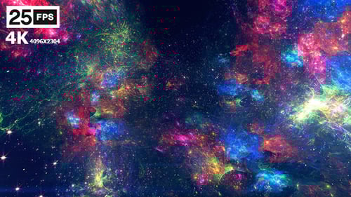 Colorful Abstract Nebula Galaxy Space Background Loop