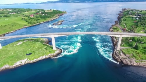 Whirlpools of the Maelstrom of Saltstraumen, Nordland, Norway