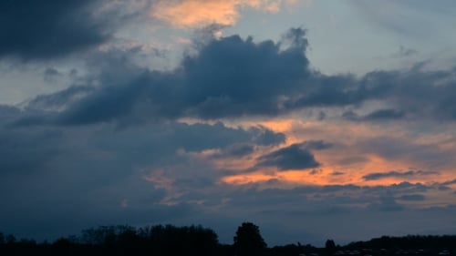 Sunset Sky with Dramatic Clouds