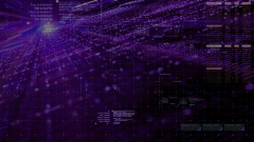 Abstract Futuristic Digital Data Tunnel Background