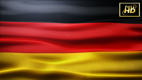 Seamless Loop of Waving German Flag