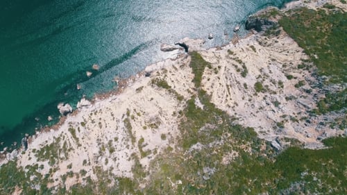 Aerial View Ocean Coastal Landscape