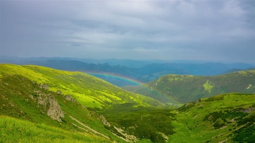 Rainbow in the Mountains