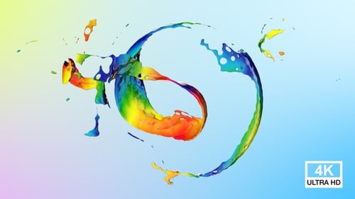 Vibrant Liquid Splash Circle Reveal Transition