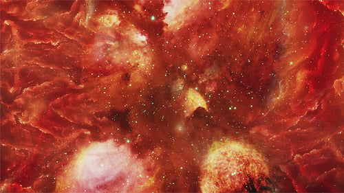 Entfernter Roter Weltraumnebel
