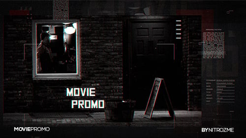 Dynamic Glitch Cinematic Trailer with Digital Data Overlays
