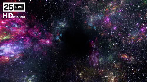 Abstract Space Tunnel Nebula Animation Loop Background