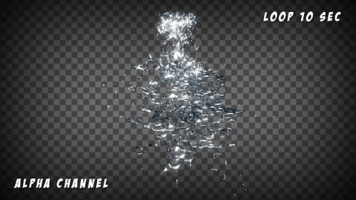 Realistic Water Flow and Splash Animation Loop