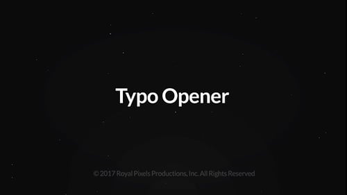Typography Opener