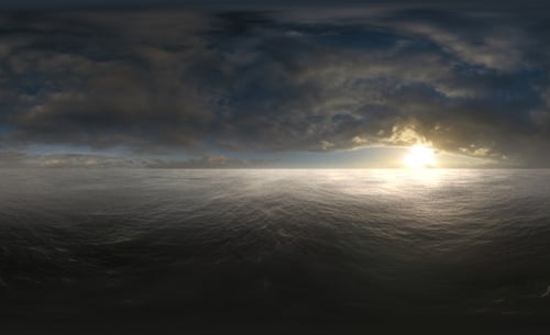 Coucher de soleil aérien Ocean VR 360 02