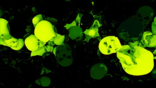 Leuchtende Totenkopf-Schleife