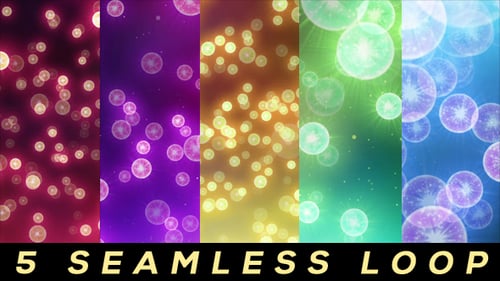 Floating Glowing Abstract Bubbles Background