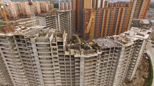 Aerial View of Construction Site